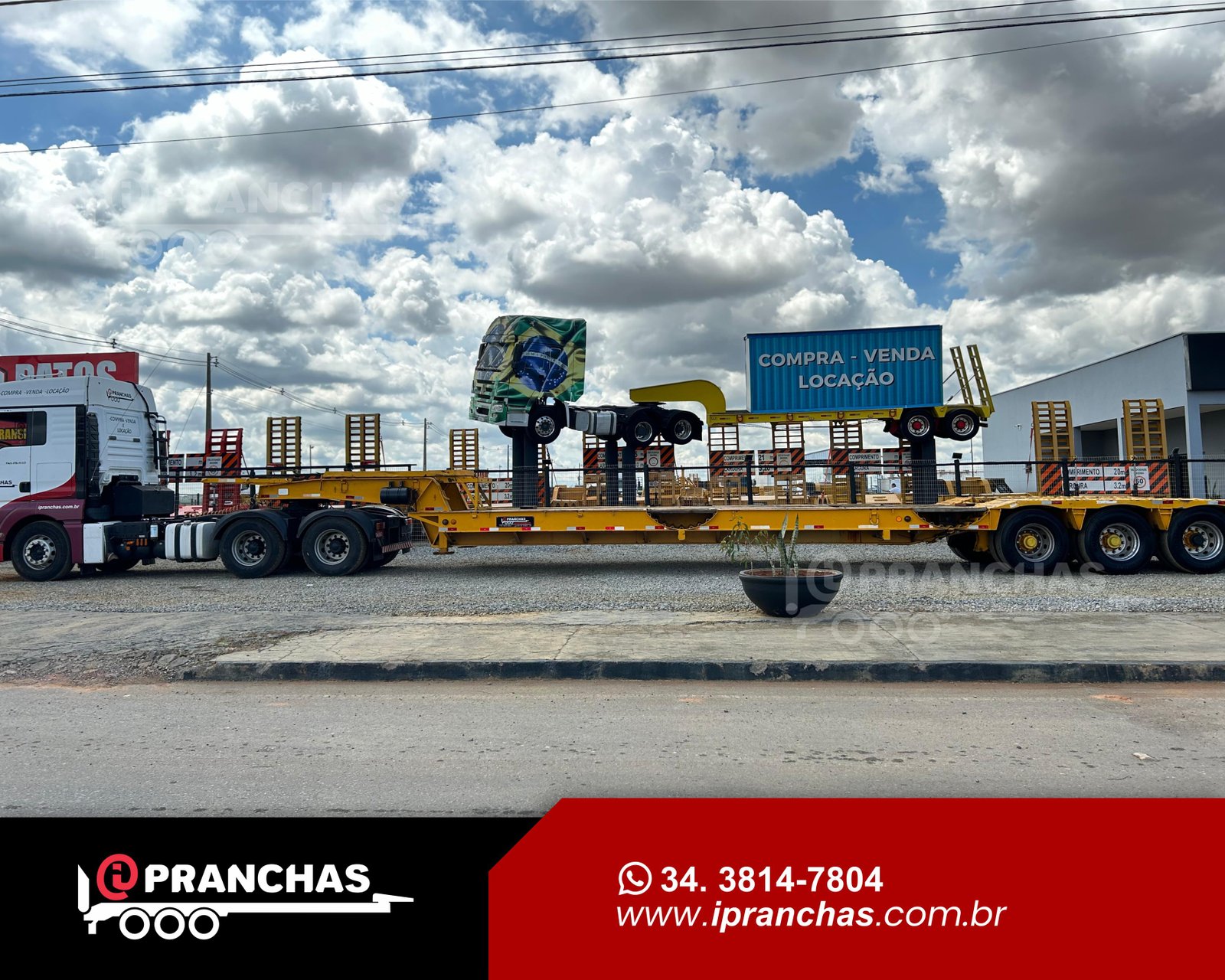 Prancha Agrícola 03 Eixos Amarelo Facchini 