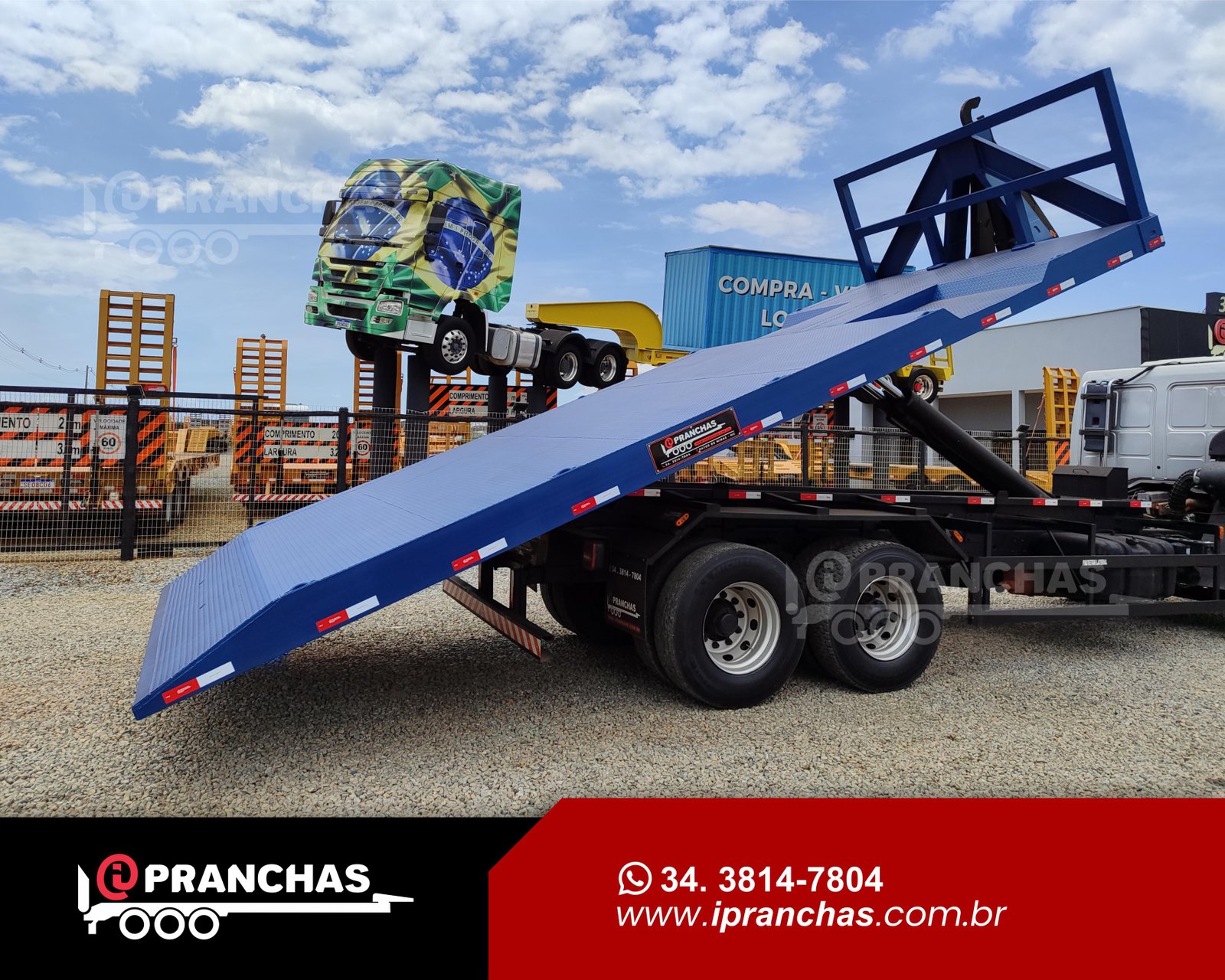 Prancha Agrícola Roll On Off Azul
