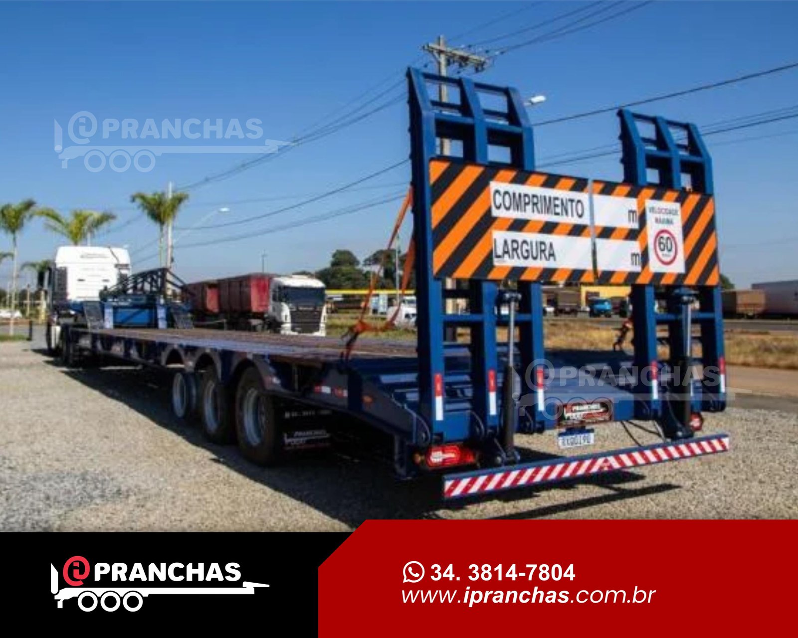Prancha Carrega Tudo 03 Eixos azul