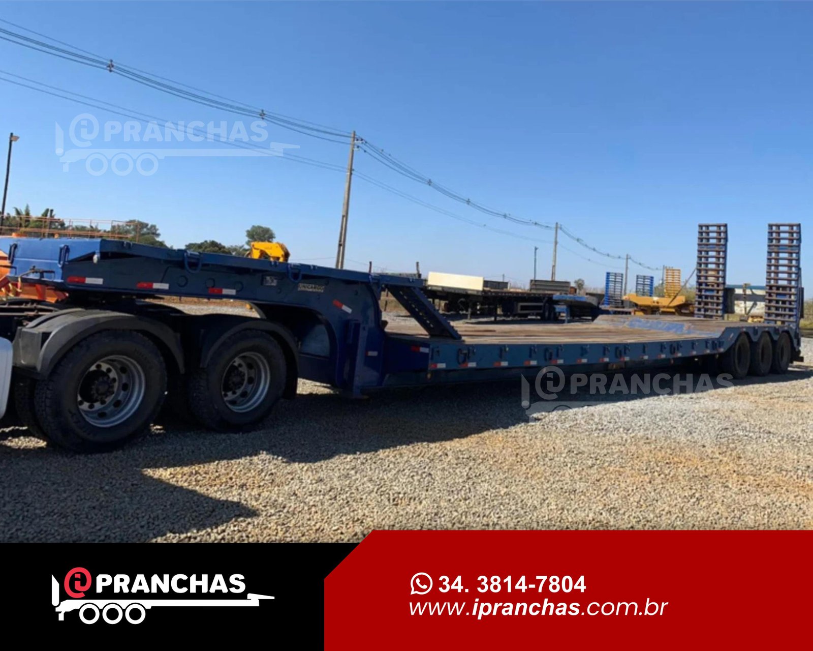Prancha Carrega Tudo 3 Eixos MGS Azul