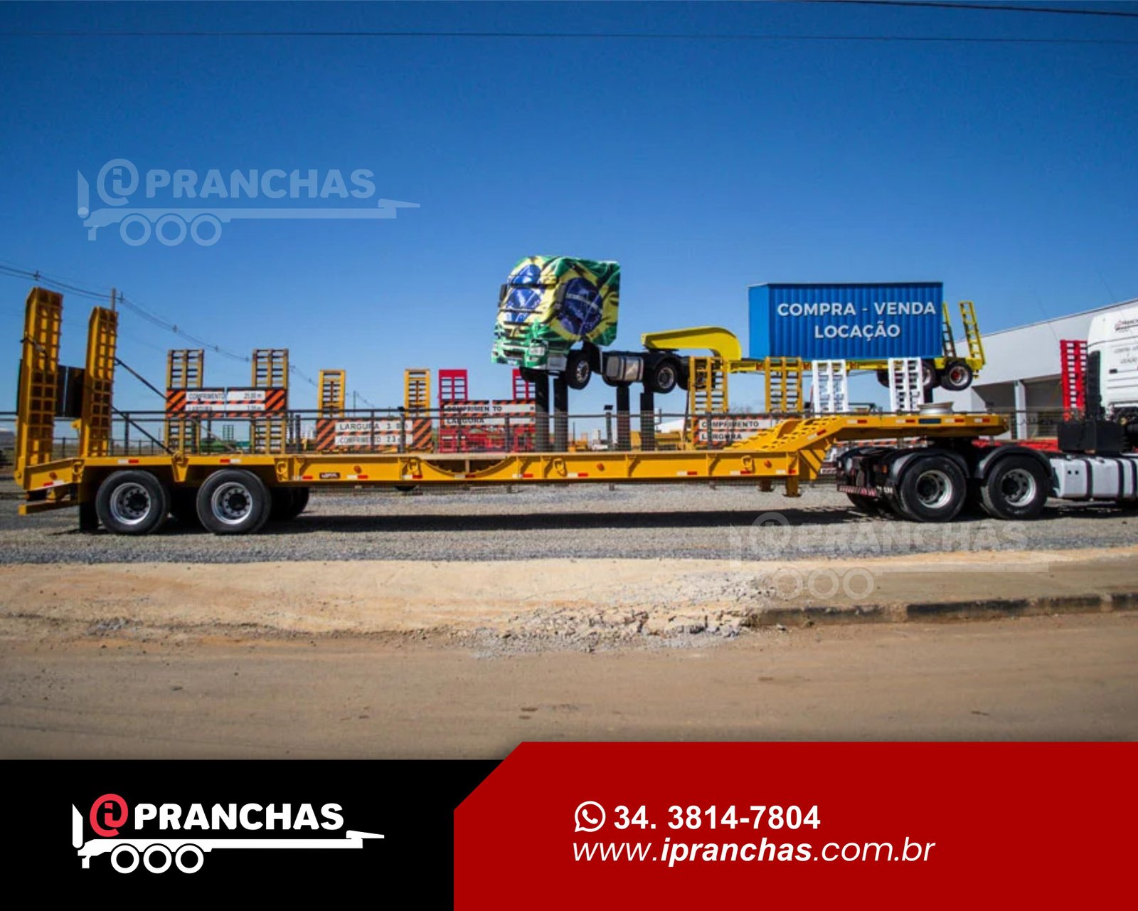 Prancha 2 eixos Agrícola Carrega tudo