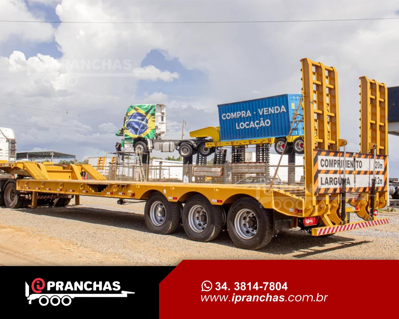 Prancha 3 eixos Carrega Tudo