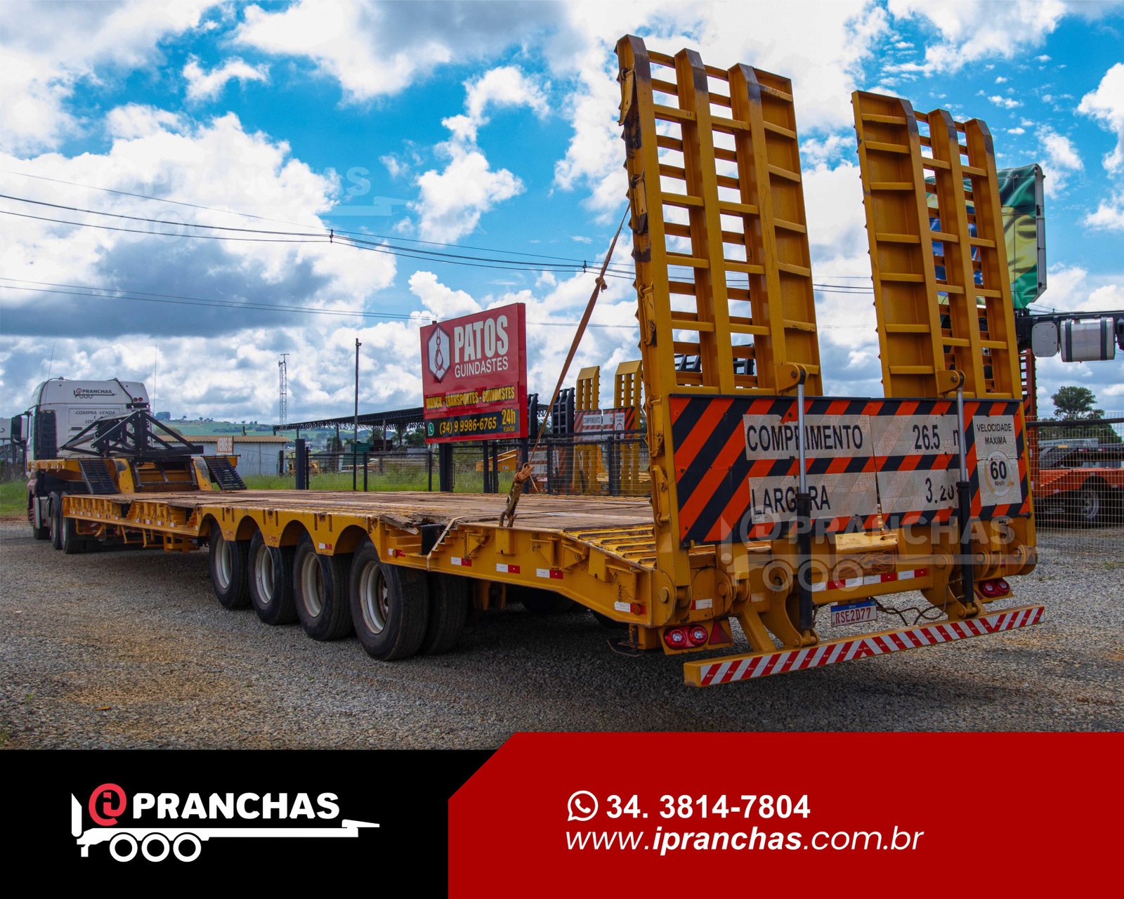 Prancha Carrega Tudo 04 Eixos Amarelo 2022